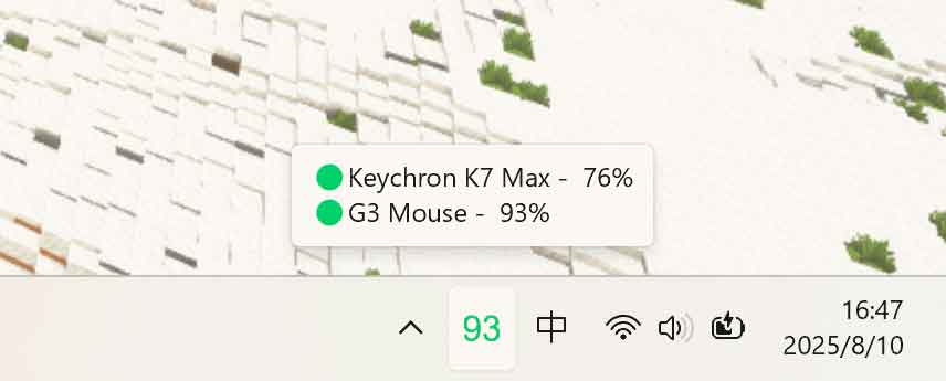 BlueGauge:蓝牙设备电量显示与监控工具(开源免费,支持自定义托盘图标与通知) 3 BlueGauge:蓝牙设备电量显示与监控工具