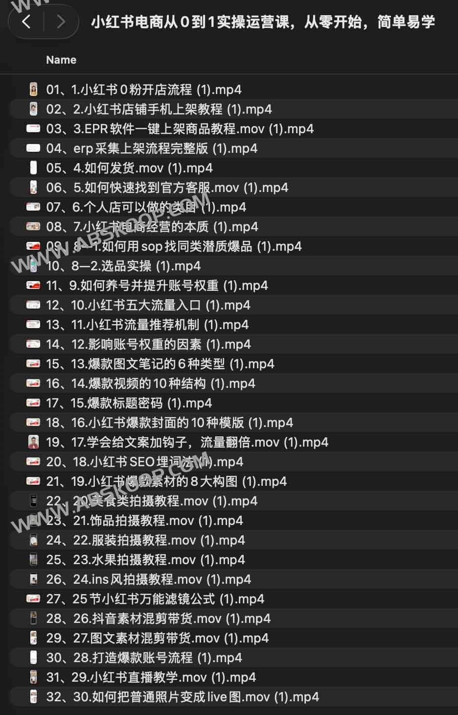 小红书电商从0到1实操运营课，从零开始，简单易学