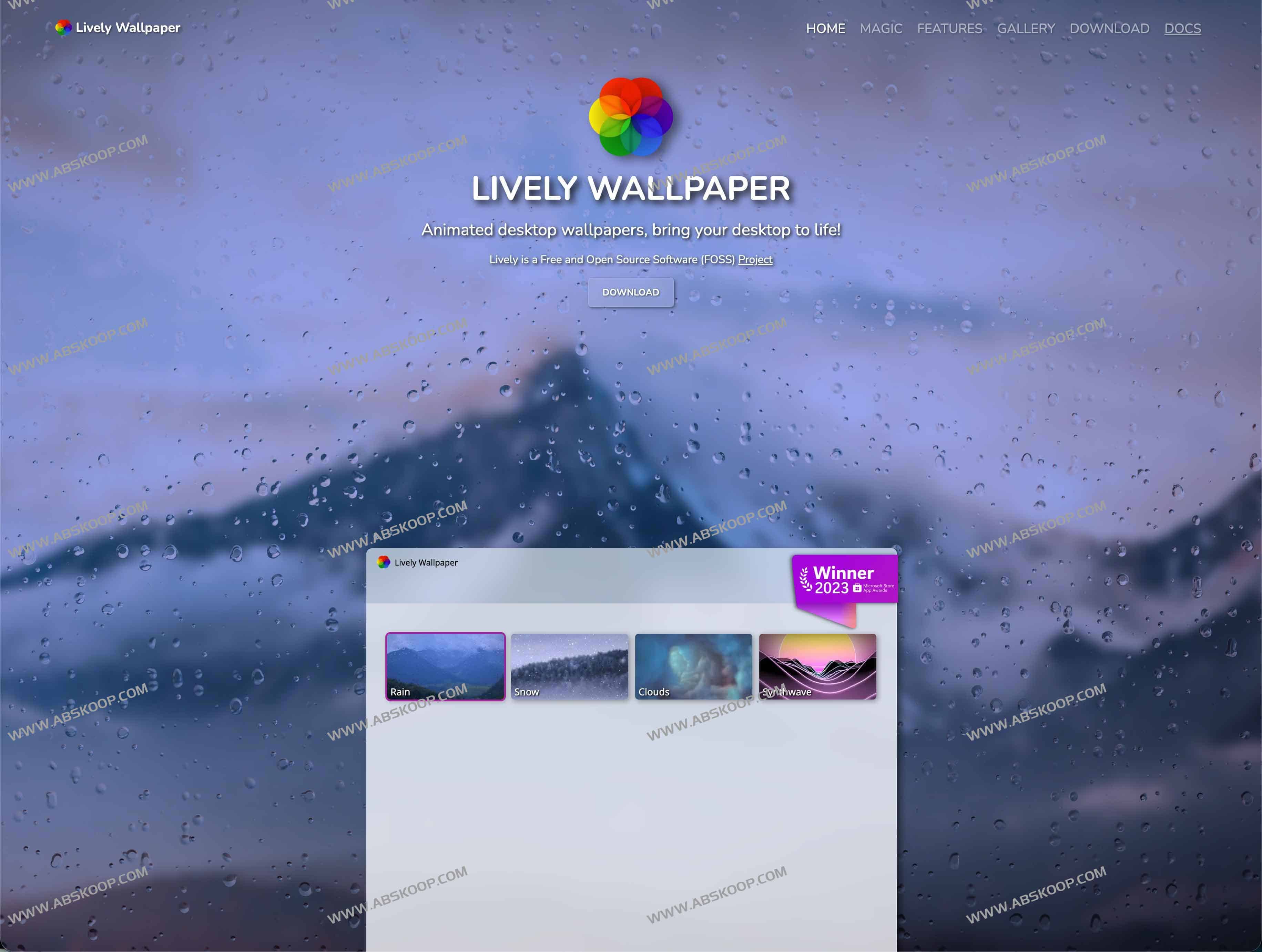 Lively Wallpaper:免费开源的桌面动态壁纸与屏保工具(多屏/超宽支持) 1 Lively Wallpaper:免费开源的桌面动态壁纸与屏保工具(多屏/超宽支持)