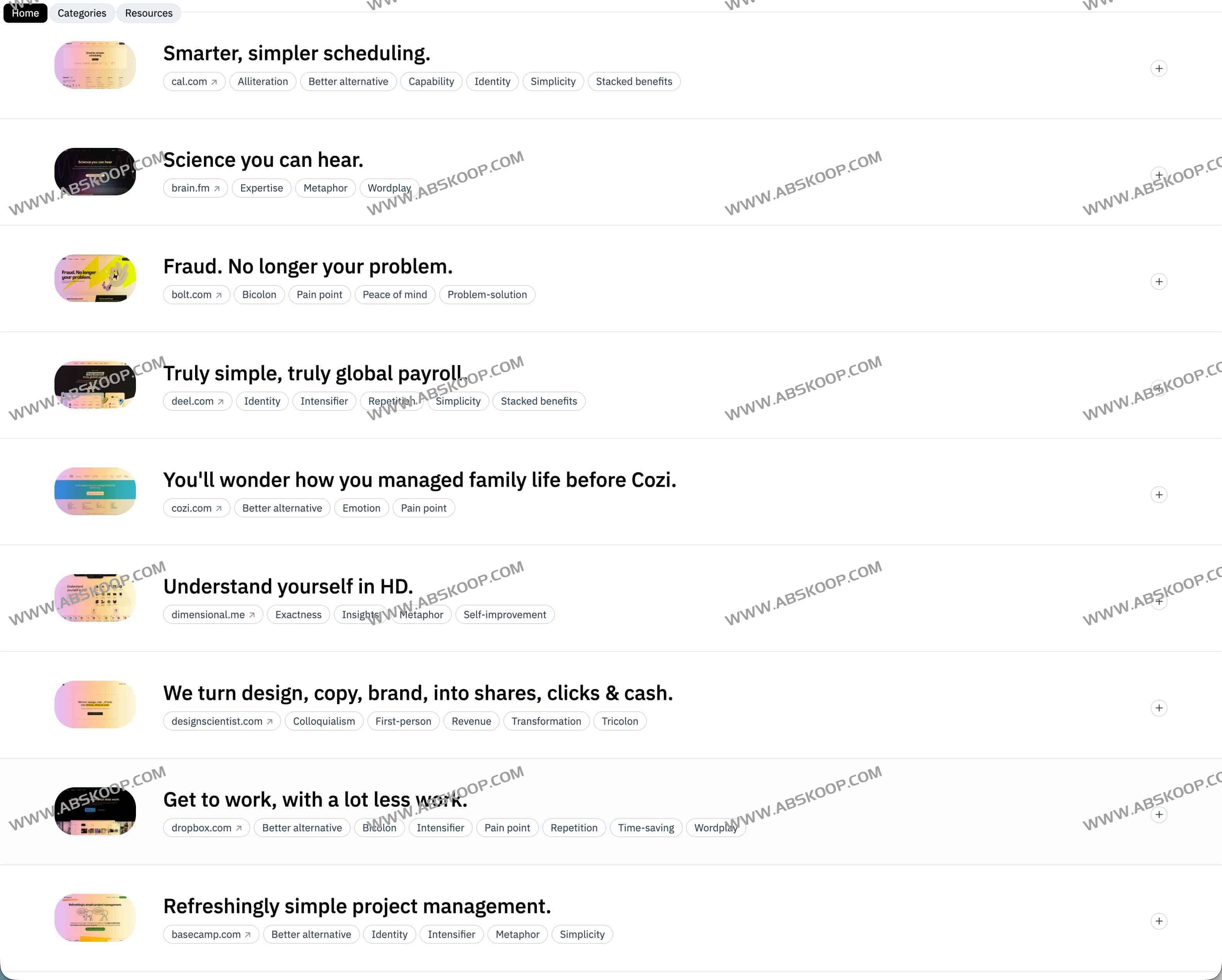 WebsiteHeadlines:网站标题灵感库 提升SaaS、B2B与DTC文案转化的实用工具 2 WebsiteHeadlines:网站标题灵感库 提升SaaS、B2B与DTC文案转化的实用工具