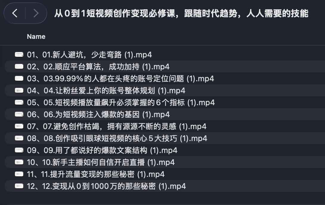 从0到1短视频创作变现必修课,跟随时代趋势,人人需要的技能 1 从0到1短视频创作变现必修课,跟随时代趋势,人人需要的技能