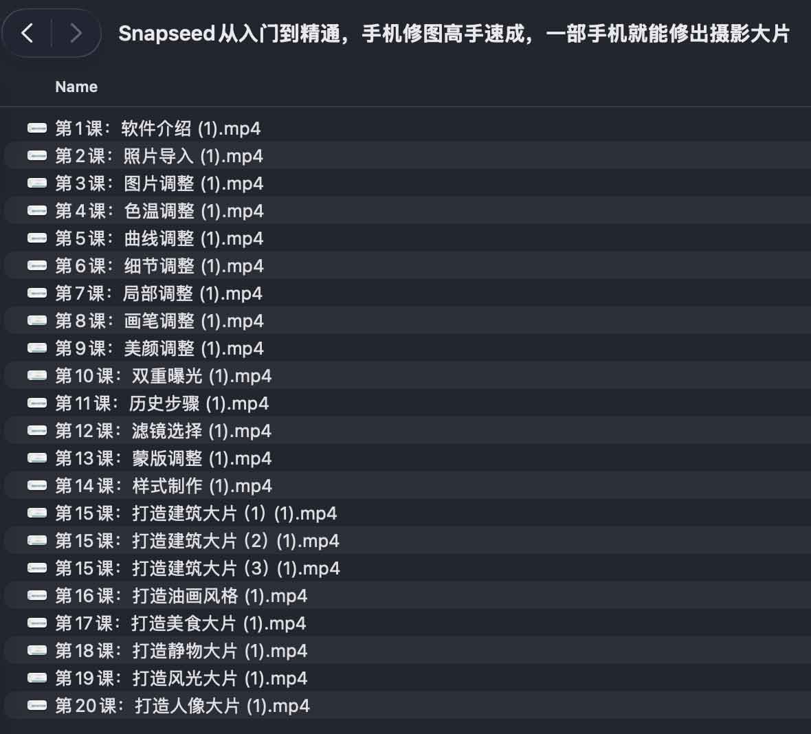 Snapseed从入门到精通，手机修图高手速成，一部手机就能修出摄影大片