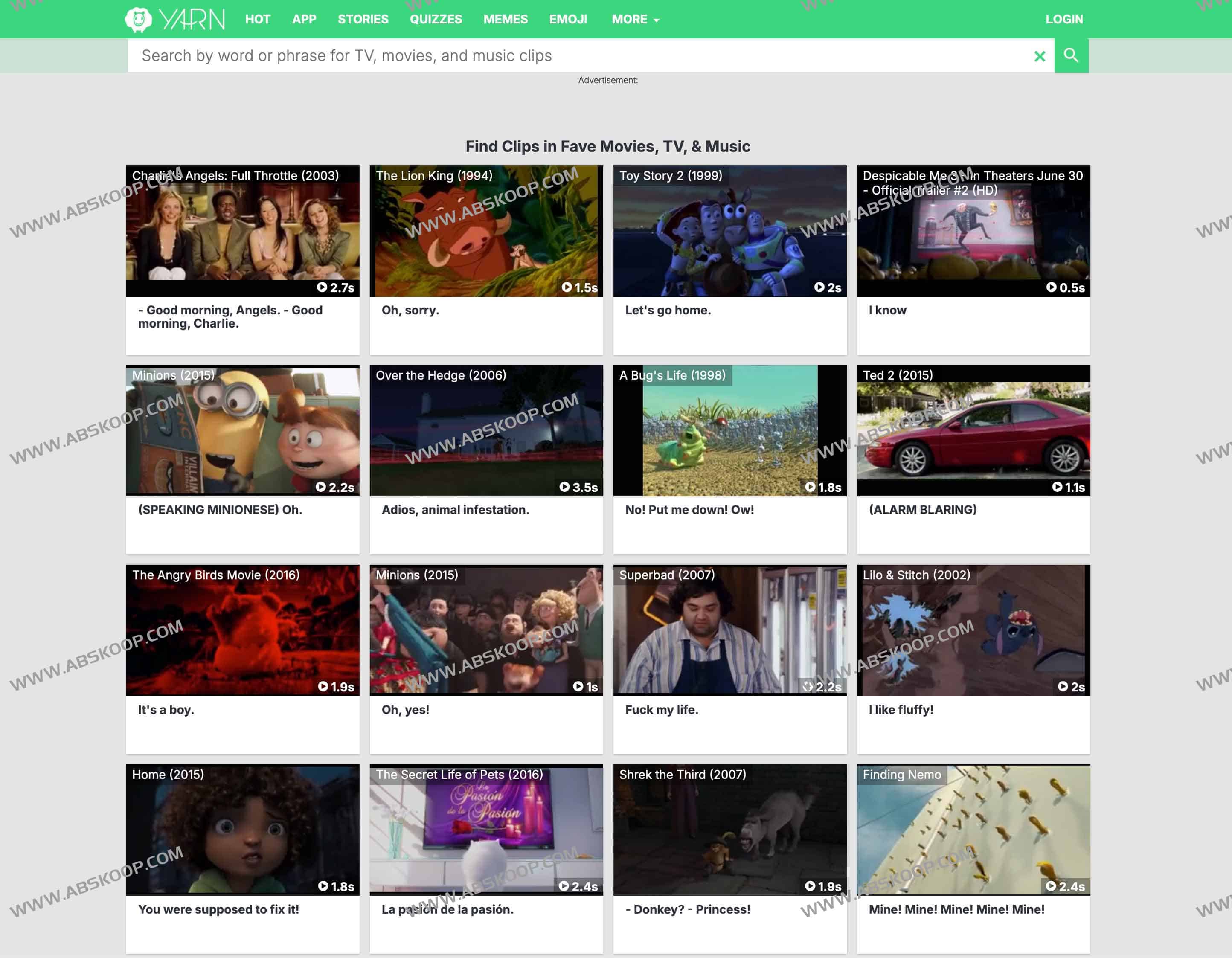 YARN 台词搜片神器:按一句话定位电影/剧集/MV片段,支持时间戳与标签浏览 1 YARN 台词搜片神器:按一句话定位电影/剧集/MV片段,支持时间戳与标签浏览
