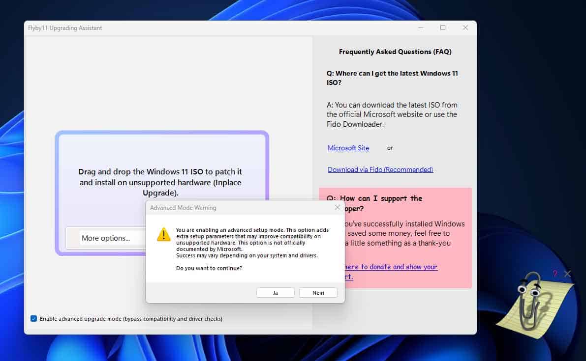 Flyby11:Windows 11升级助手 让不受支持硬件也能轻松升级到 Windows 11 24H2 1 Flyby11:Windows 11升级助手 让不受支持硬件也能轻松升级到 Windows 11 24H2