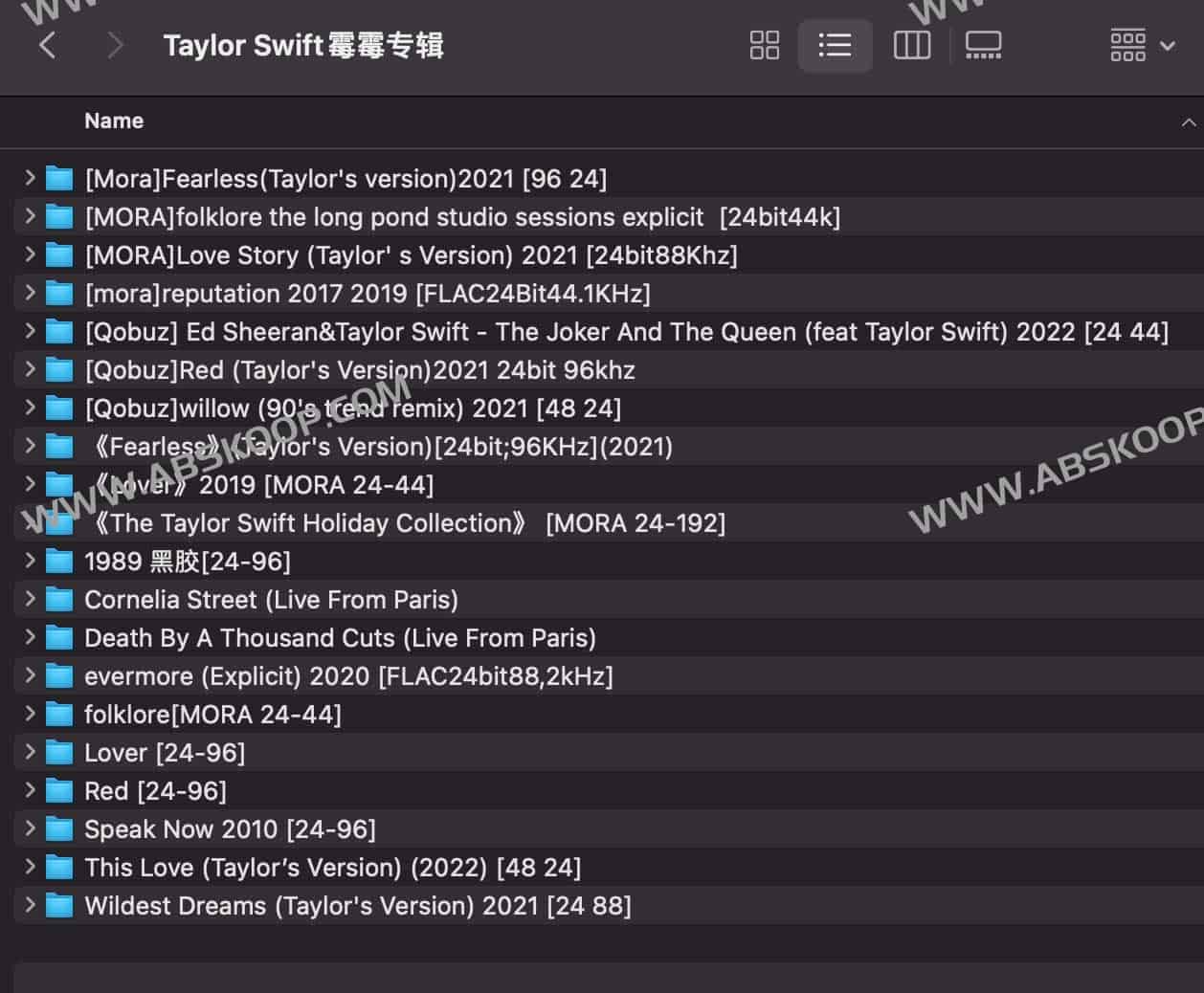 Taylor Swift霉霉专辑大全 无损音乐Flac 1 Taylor-Swift霉霉专辑大全-无损音乐Flac