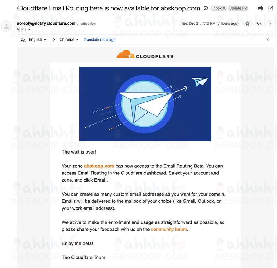 Cloudflare 电子邮件路由 轻松实现邮件转发