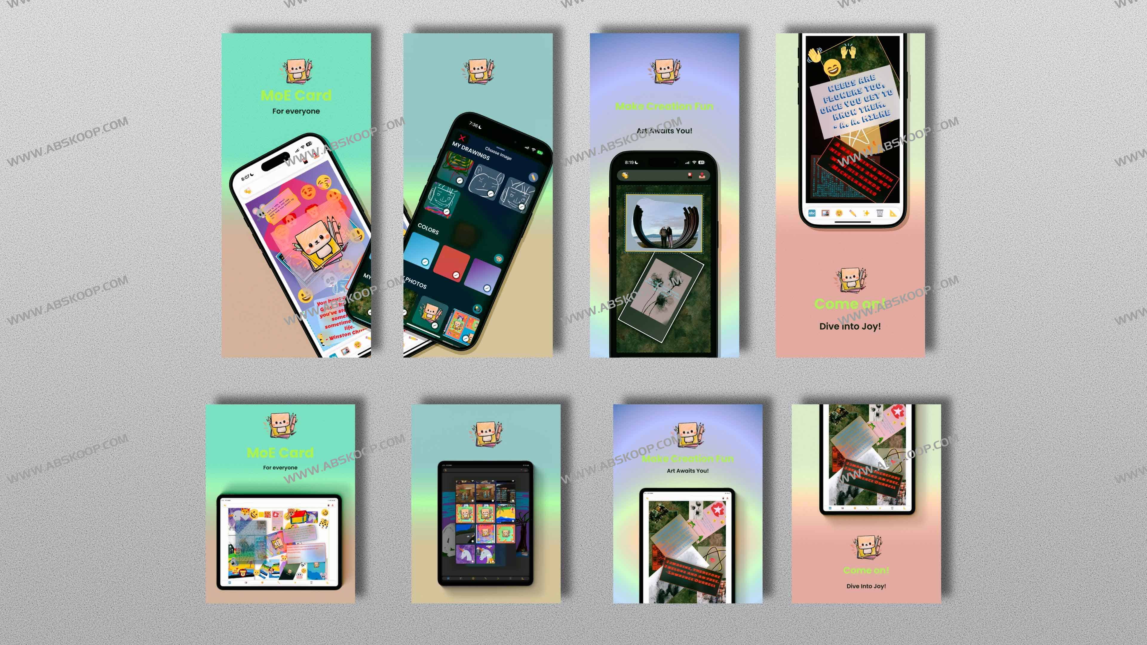 萌艺卡片（MoE Card App）：免费无广告的拼贴与卡片制作神器