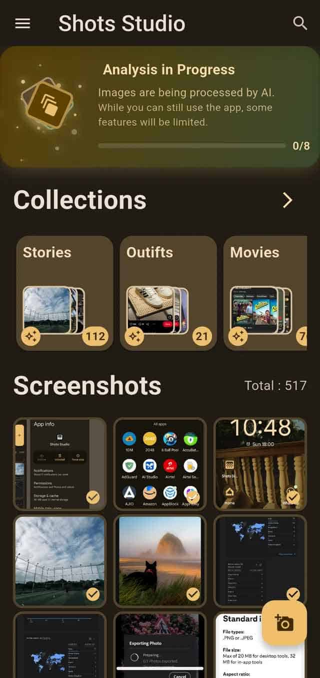Shots Studio：高效 AI 截图管理神器 告别截图混乱 Pixel Screenshots 的开源替代品