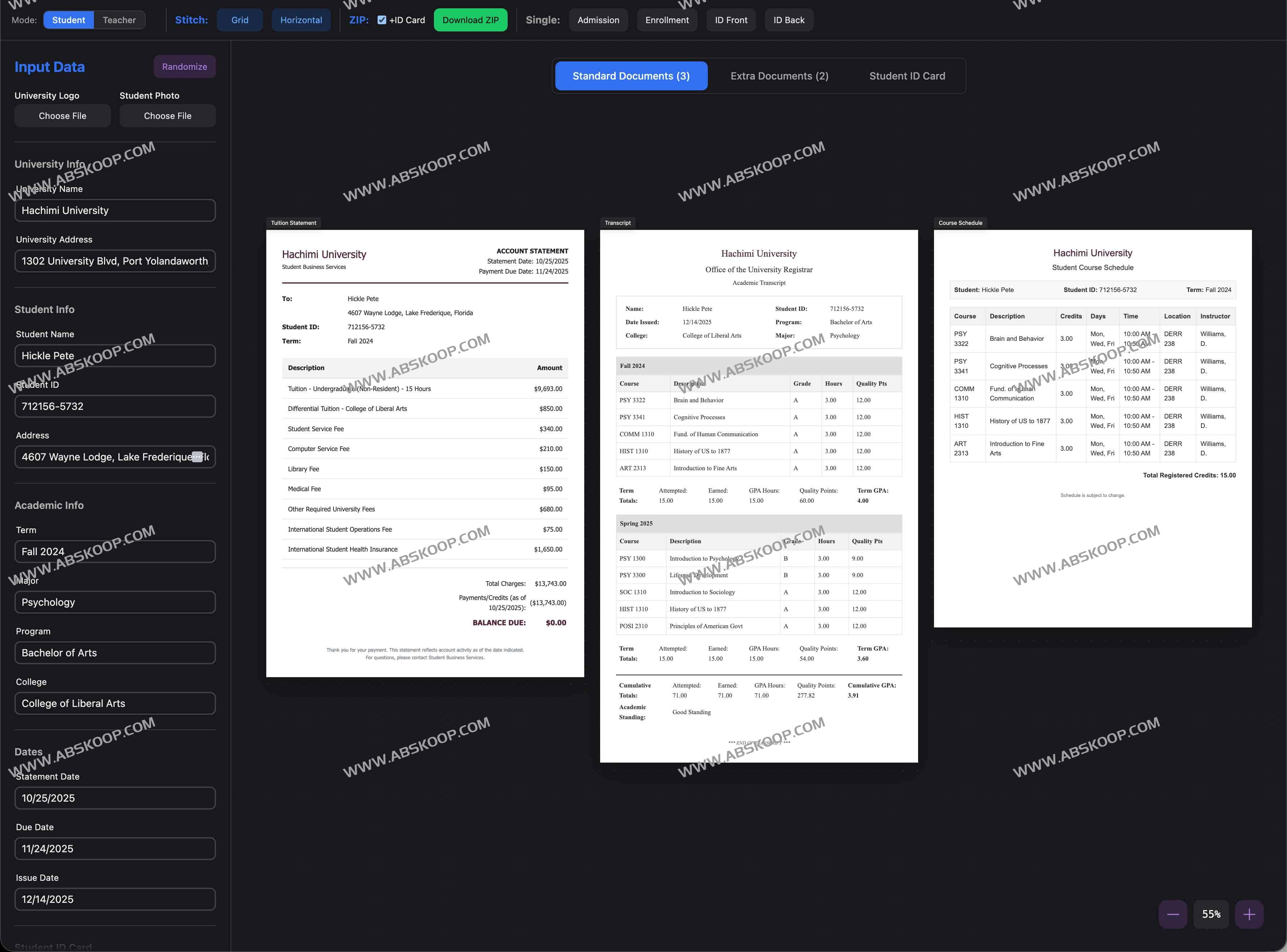 SheerID Doc Generator ：身份验证文档生成器，用于UI测试与验证流程模拟
