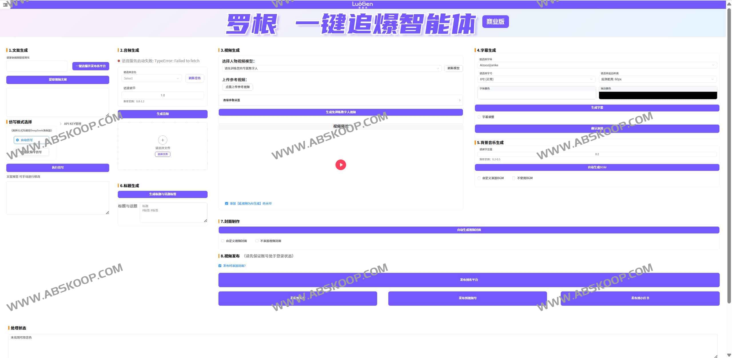 LuoGen-agent:一键生成爆款视频的全自动AI数字人口播工具 1 LuoGen-agent:一键生成爆款视频的全自动AI数字人口播工具